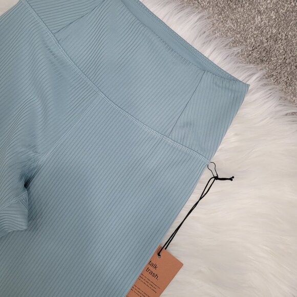 Girlfriend Collective Blue Mid Rise Ribbed Mist Pull On Leggings Size XS New Tag - Picture 4 of 9